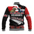 New Zealand Meri Kirihimete Baseball Jacket Christmas Tui Bird and Kea Bird - Haka Santa with Maori Koru Art Pattern