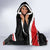 New Zealand Meri Kirihimete Hooded Blanket Christmas Tui Bird and Kea Bird - Haka Santa with Maori Koru Art Pattern