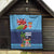 Fiji Marau na Kerisimasi Quilt Christmas Collared Lory - Fiji Emblems and Xmas Palm Tree Tapa Art Pattern