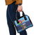 Fiji Marau na Kerisimasi Shoulder Handbag Christmas Collared Lory - Fiji Emblems and Xmas Palm Tree Tapa Art Pattern