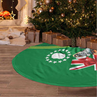 Cook Islands Meri Kiritimiti Tree Skirt Christmas Turtle - Cooks Islands Emblems and Polynesian Art Pattern