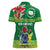 Cook Islands Meri Kiritimiti Women Polo Shirt Christmas Turtle - Cooks Islands Emblems and Polynesian Art Pattern