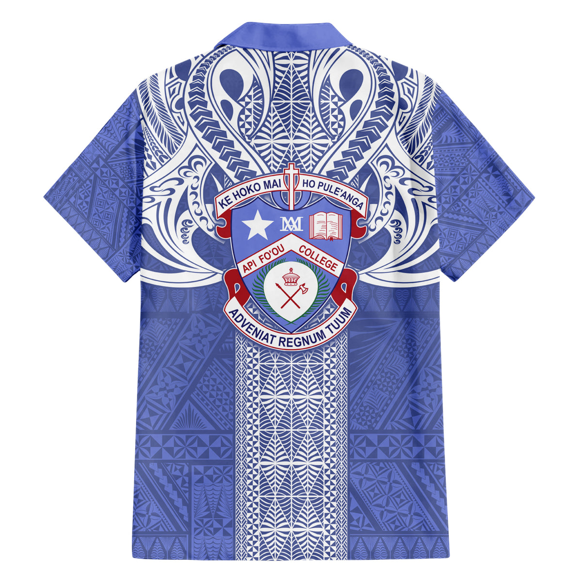 Tonga Apifoou School Hawaiian Shirt Ngatu and Polynesian Pattern LT03 - Polynesian Pride