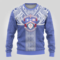 Tonga Apifoou School Ugly Christmas Sweater Ngatu and Polynesian Pattern LT03 - Polynesian Pride