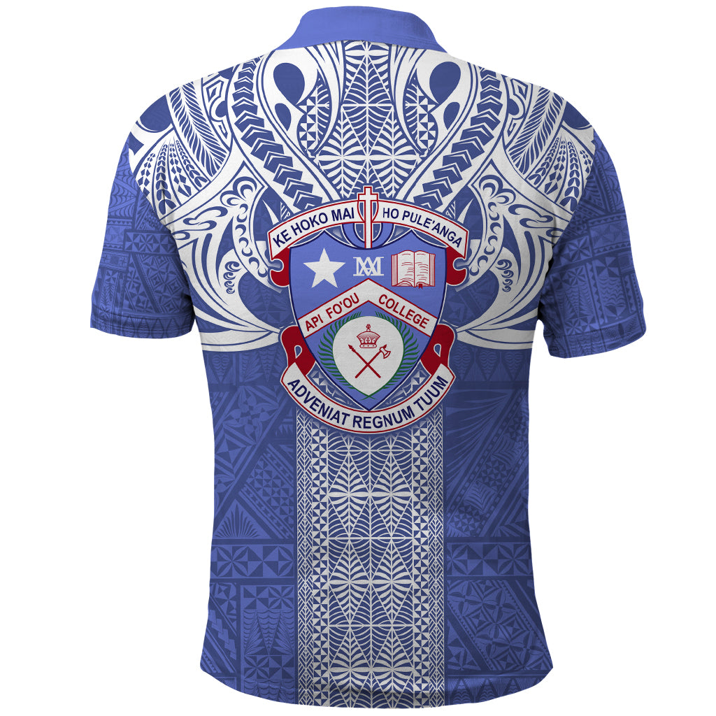 Tonga Apifoou School Polo Shirt Ngatu and Polynesian Pattern LT03 - Polynesian Pride
