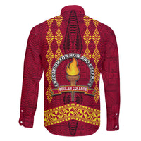 Tonga Beulah College Family Matching Off Shoulder Maxi Dress and Hawaiian Shirt Ngatu and Polynesian Pattern LT03 - Polynesian Pride