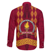 Tonga Beulah College Family Matching Off Shoulder Short Dress and Hawaiian Shirt Ngatu and Polynesian Pattern LT03 - Polynesian Pride