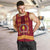 Tonga Beulah College Men Tank Top Ngatu and Polynesian Pattern LT03 Red - Polynesian Pride