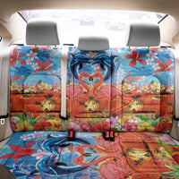 Hawaiian Love-Couple Dolphins and Flamingos Back Car Seat Cover - Polynesian Pride