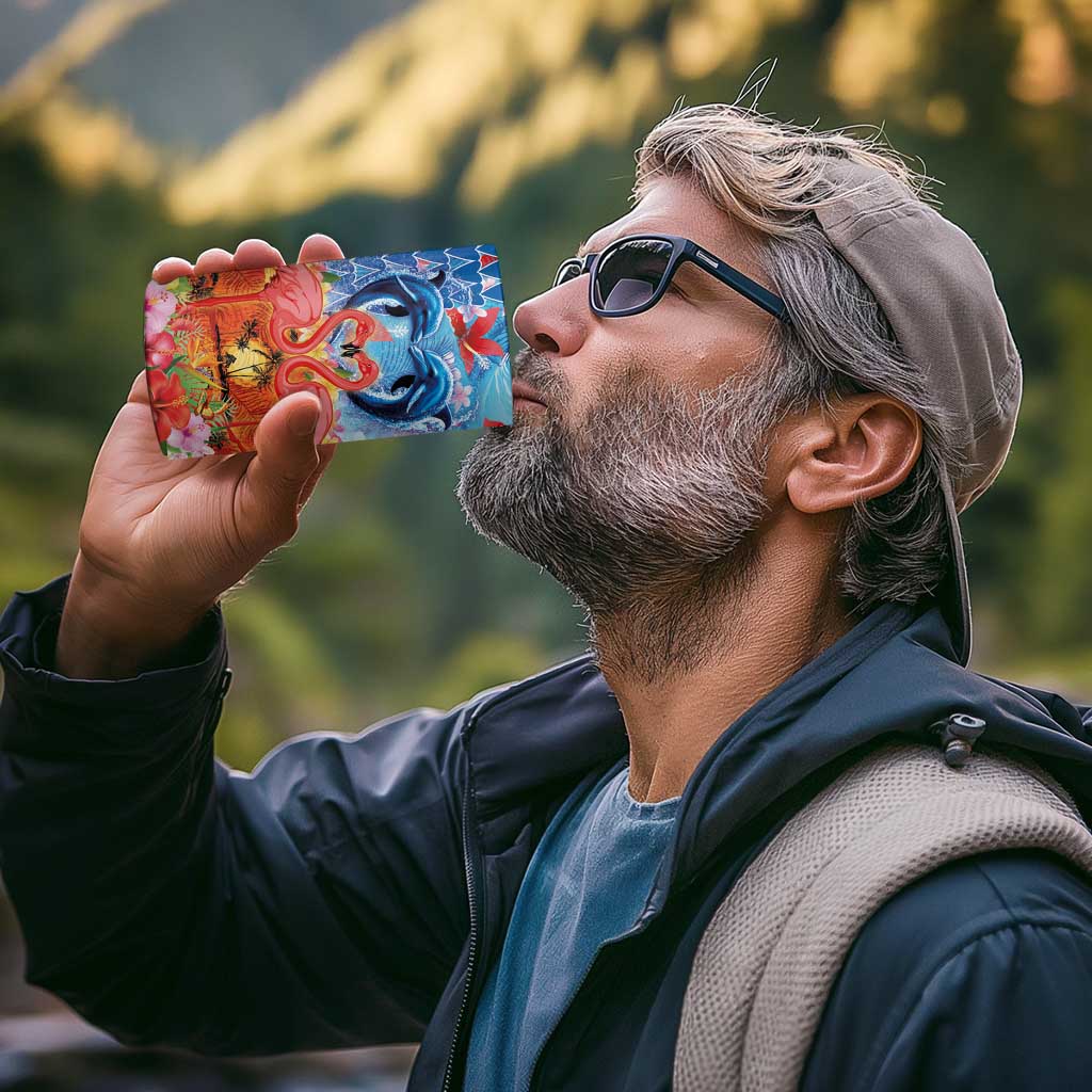 Hawaiian Love-Couple Dolphins and Flamingos 4 in 1 Can Cooler Tumbler - Polynesian Pride