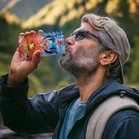 Hawaiian Love-Couple Dolphins and Flamingos 4 in 1 Can Cooler Tumbler - Polynesian Pride