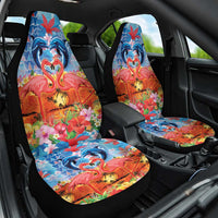 Hawaiian Love-Couple Dolphins and Flamingos Car Seat Cover - Polynesian Pride