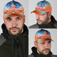 Hawaiian Love-Couple Dolphins and Flamingos Classic Cap - Polynesian Pride