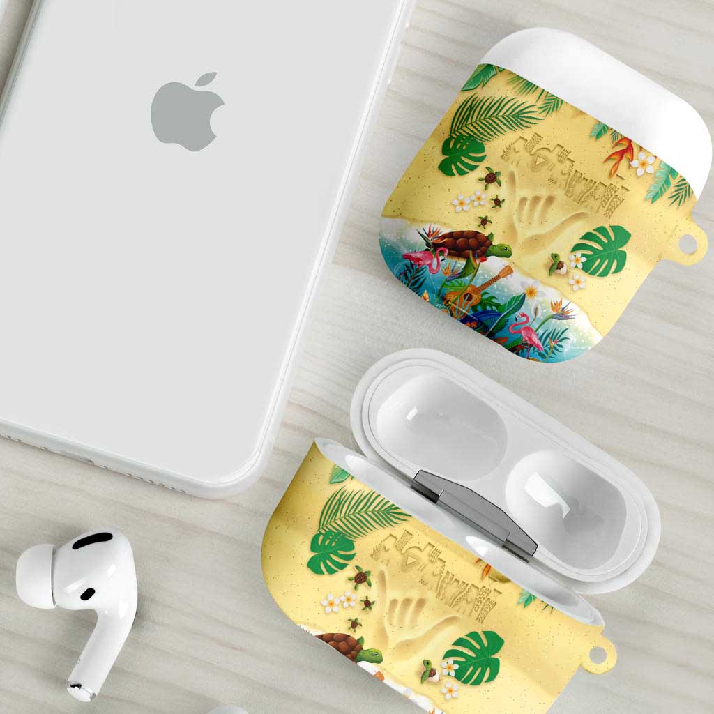 Hawaiian Alohawaii AirPods Case Tropical Plants and Animals on The Beach - Polynesian Pride
