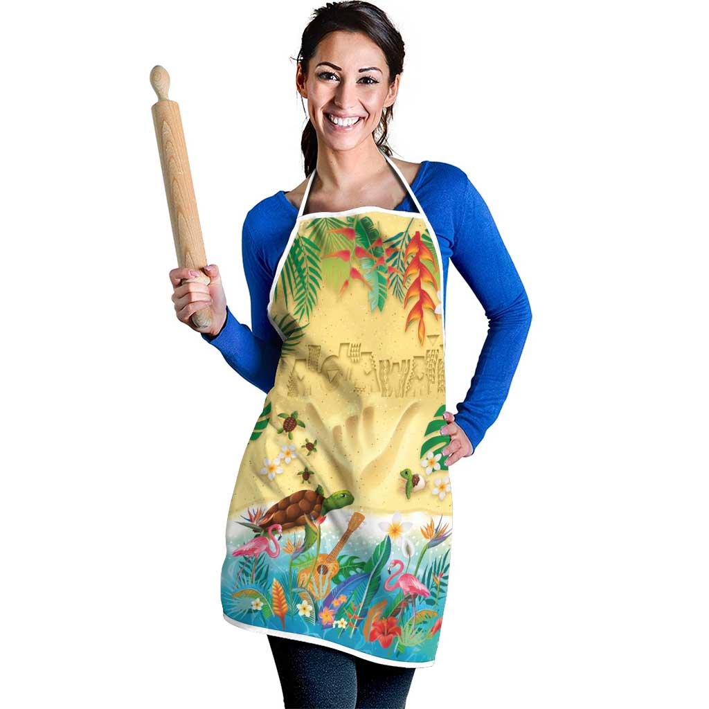 Hawaiian Alohawaii Apron Tropical Plants and Animals on The Beach - Polynesian Pride