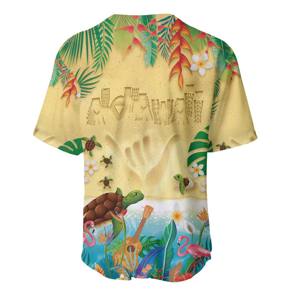 Hawaiian Alohawaii Baseball Jersey Tropical Plants and Animals on The Beach - Polynesian Pride