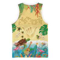 Hawaiian Alohawaii Basketball Jersey Tropical Plants and Animals on The Beach - Polynesian Pride