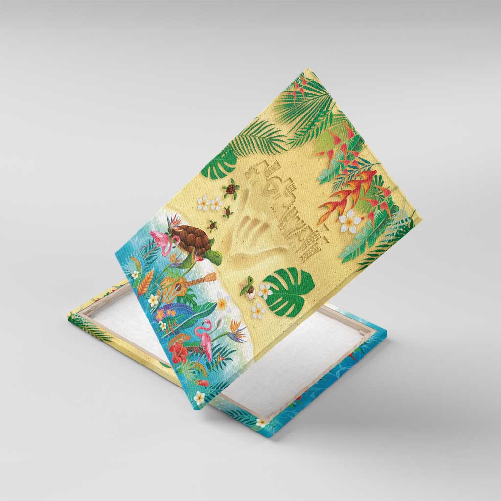 Hawaiian Alohawaii Canvas Wall Art Tropical Plants and Animals on The Beach - Polynesian Pride