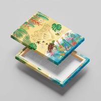 Hawaiian Alohawaii Canvas Wall Art Tropical Plants and Animals on The Beach - Polynesian Pride