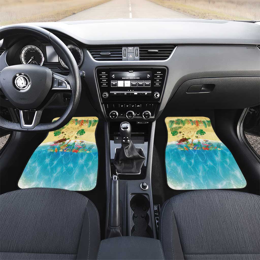 Hawaiian Alohawaii Car Mats Tropical Plants and Animals on The Beach - Polynesian Pride
