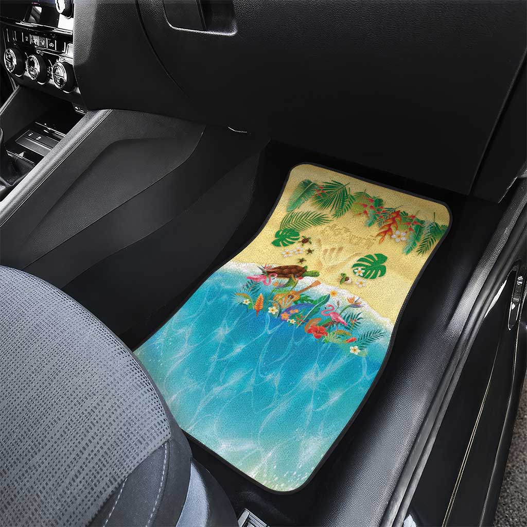 Hawaiian Alohawaii Car Mats Tropical Plants and Animals on The Beach - Polynesian Pride