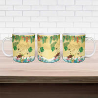 Hawaiian Alohawaii Ceramic Mug Tropical Plants and Animals on The Beach - Polynesian Pride