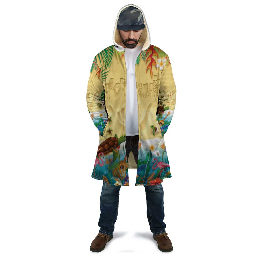 Hawaiian Alohawaii Cloak Tropical Plants and Animals on The Beach - Polynesian Pride