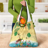 Hawaiian Alohawaii Grocery Bag Tropical Plants and Animals on The Beach - Polynesian Pride