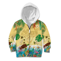 Hawaiian Alohawaii Kid Hoodie Tropical Plants and Animals on The Beach - Polynesian Pride
