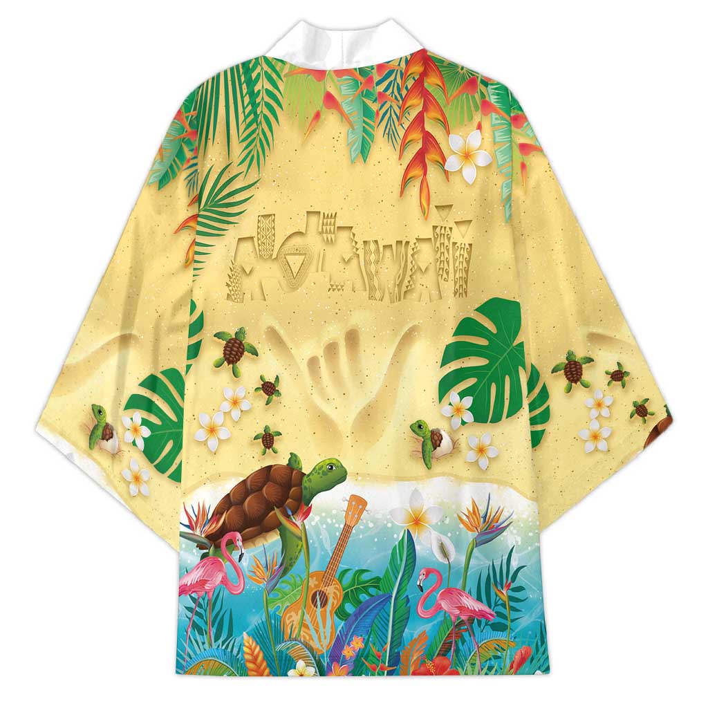 Hawaiian Alohawaii Kimono Tropical Plants and Animals on The Beach - Polynesian Pride