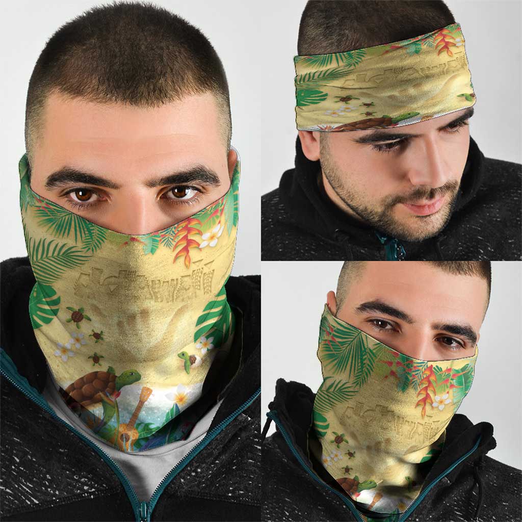 Hawaiian Alohawaii Neck Gaiter Tropical Plants and Animals on The Beach - Polynesian Pride