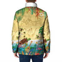 Hawaiian Alohawaii Padded Jacket Tropical Plants and Animals on The Beach - Polynesian Pride