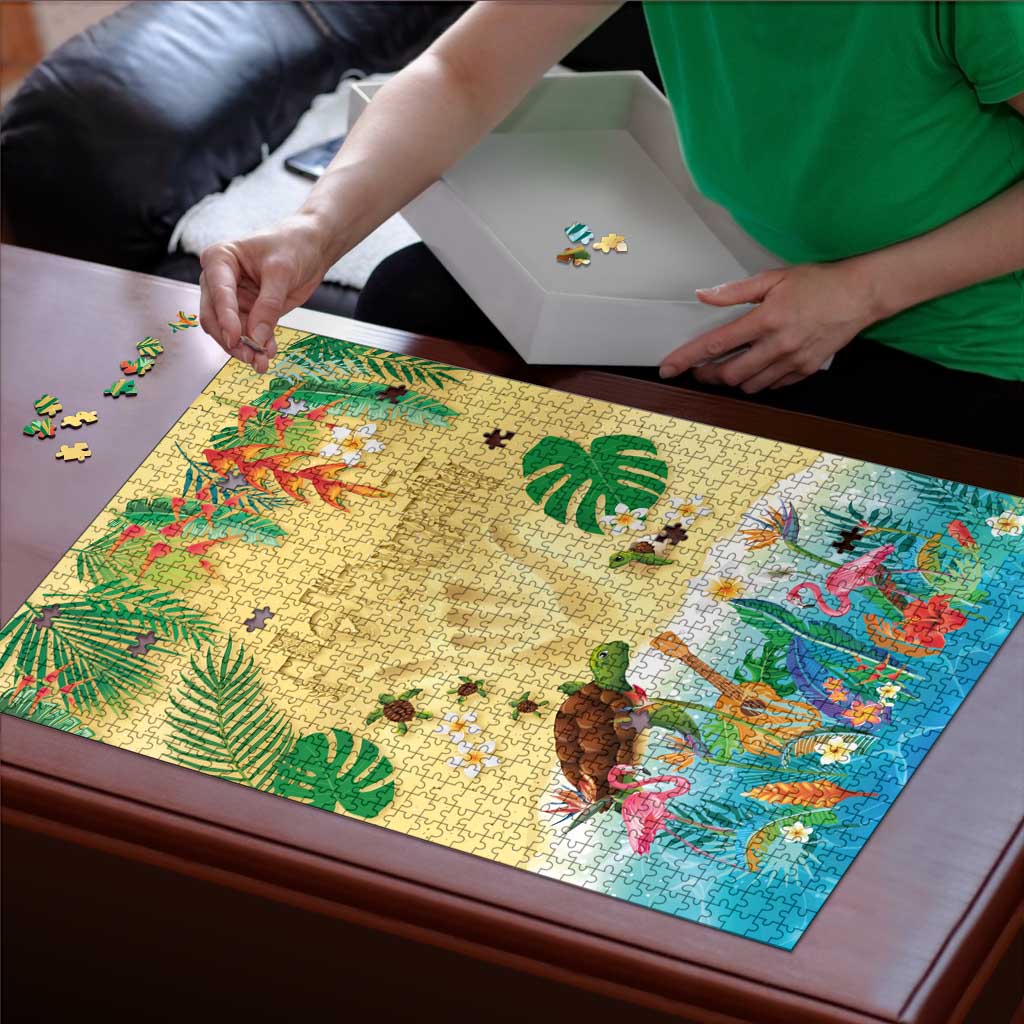 Hawaiian Alohawaii Puzzle Tropical Plants and Animals on The Beach - Polynesian Pride
