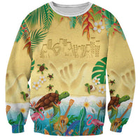 Hawaiian Alohawaii Sweatshirt Tropical Plants and Animals on The Beach - Polynesian Pride