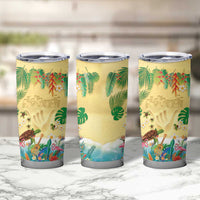 Hawaiian Alohawaii Tumbler Cup Tropical Plants and Animals on The Beach - Polynesian Pride