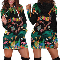 Hawaiian Alohawaii Hoodie Dress Tribal Sea Animals Tattoo and Tropical Plants - Polynesian Pride