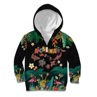 Hawaiian Alohawaii Kid Hoodie Tribal Sea Animals Tattoo and Tropical Plants - Polynesian Pride