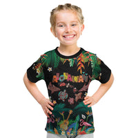 Hawaiian Alohawaii Kid T Shirt Tribal Sea Animals Tattoo and Tropical Plants - Polynesian Pride
