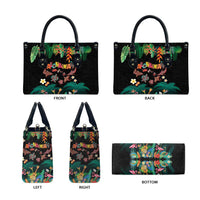 Hawaiian Alohawaii Leather Bag Tribal Sea Animals Tattoo and Tropical Plants - Polynesian Pride
