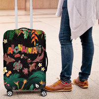 Hawaiian Alohawaii Luggage Cover Tribal Sea Animals Tattoo and Tropical Plants - Polynesian Pride