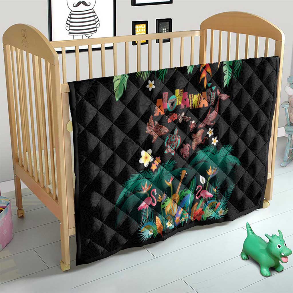 Hawaiian Alohawaii Quilt Tribal Sea Animals Tattoo and Tropical Plants - Polynesian Pride