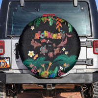 Hawaiian Alohawaii Spare Tire Cover Tribal Sea Animals Tattoo and Tropical Plants - Polynesian Pride