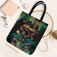 Hawaiian Alohawaii Tote Bag Tribal Sea Animals Tattoo and Tropical Plants - Polynesian Pride