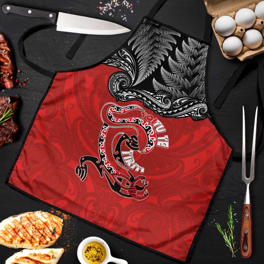 Aotearoa Toitu Te Tiriti Apron Taniwha Tribal Motifs