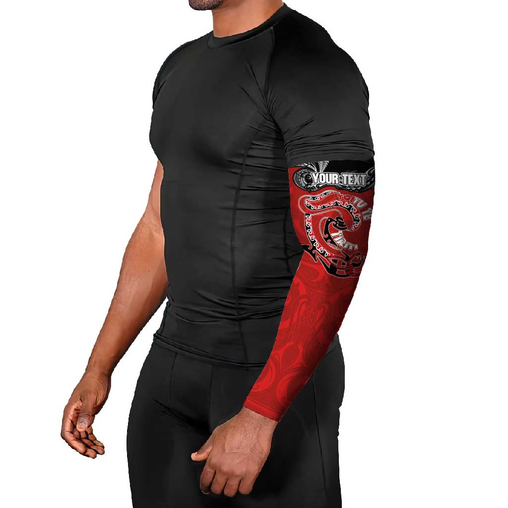 Personalised Aotearoa Toitu Te Tiriti Arm Sleeves Taniwha Tribal Motifs