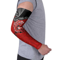 Personalised Aotearoa Toitu Te Tiriti Arm Sleeves Taniwha Tribal Motifs