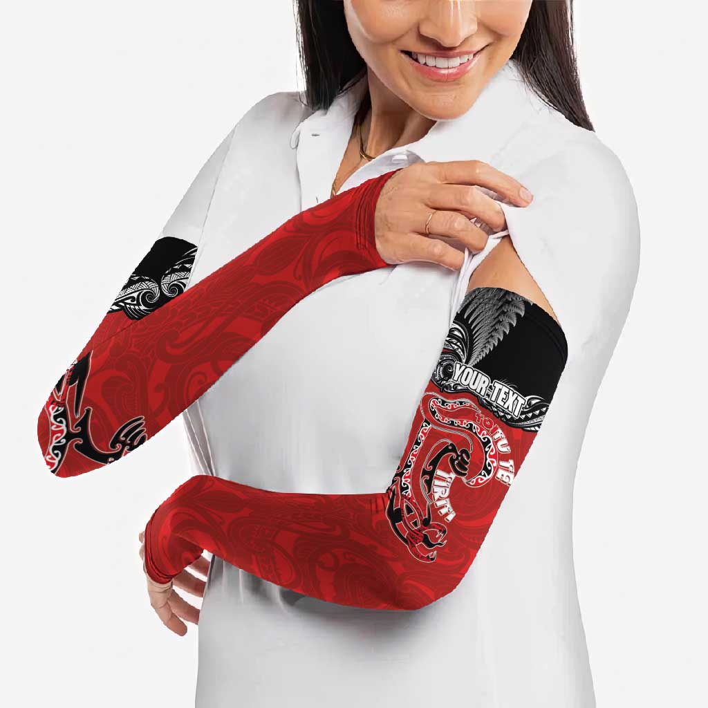 Personalised Aotearoa Toitu Te Tiriti Arm Sleeves Taniwha Tribal Motifs