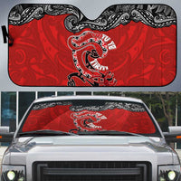 Aotearoa Toitu Te Tiriti Auto Sun Shade Taniwha Tribal Motifs