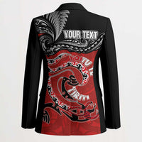 Personalised Aotearoa Toitu Te Tiriti Blazer Taniwha Tribal Motifs