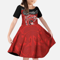Personalised Aotearoa Toitu Te Tiriti Family Matching Mermaid Dress and Hawaiian Shirt Taniwha Tribal Motifs